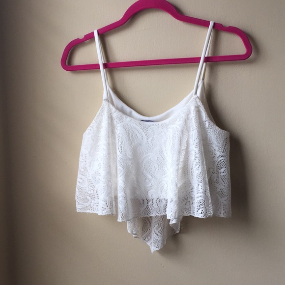 White lace crop top - Picture 3 of 3
